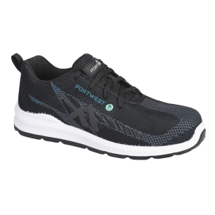 basket eco fly composite s1ps sr fo - taille 36 - noir/bleu - portwest
