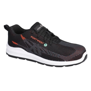 basket eco fly composite s1ps sr fo - taille 36 - noir/rouge - portwest