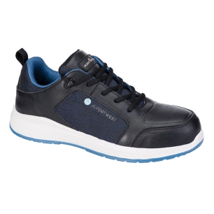 basket eco-conçu composite s3s sr - taille 45 - noir/bleu - portwest