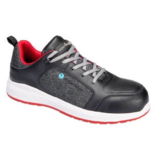 basket eco-conçu composite s3s sr - taille 44 - noir/rouge - portwest
