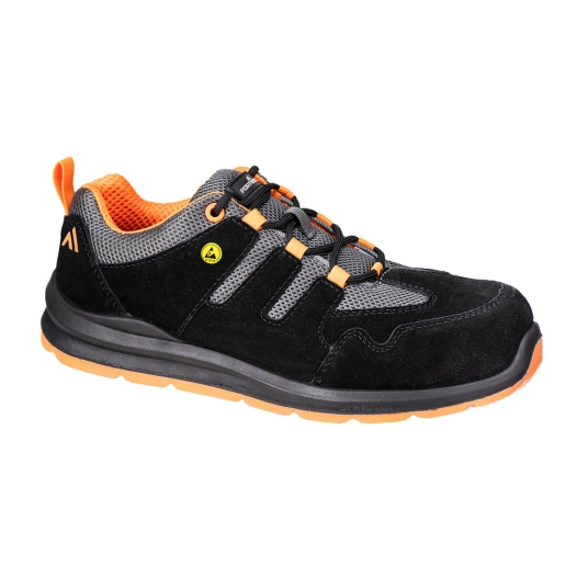 chaussure esd composite s1 sr fo - taille 46 - noir/orange - portwest