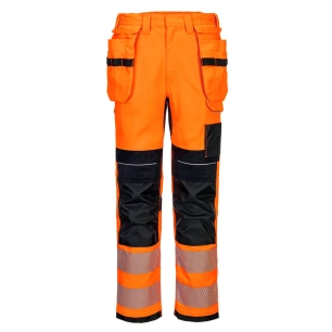 Pantalon de travail holster pw3 modaflame hvo - taille 44 - orange/noir - PORTWEST