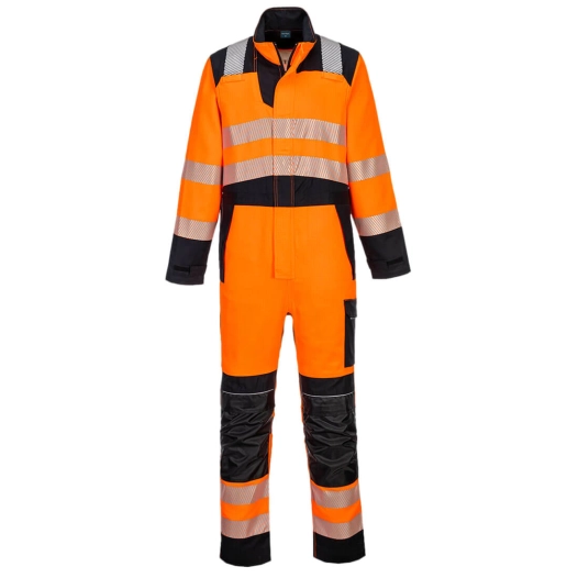 combinaison modaflame pw3 hv - taille xxl - orange/noir - portwest