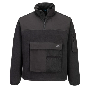 polaire kx3 1/4 zip - taille l - noir - portwest