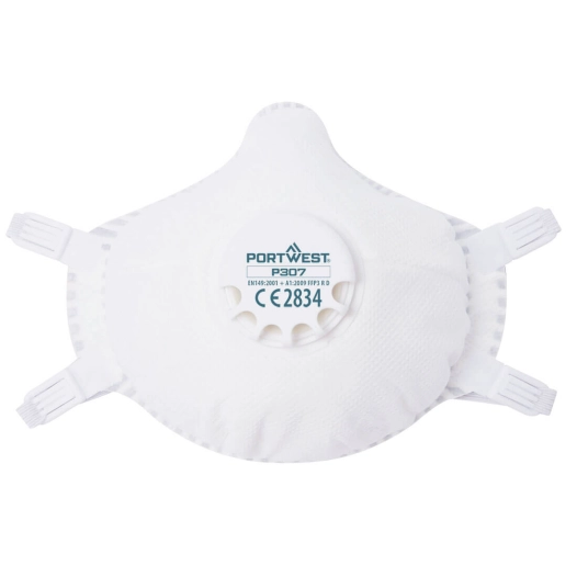 masque ffp3 ultimate réutilisable avec valve (paquet de 5 pièces) - blanc - portwest