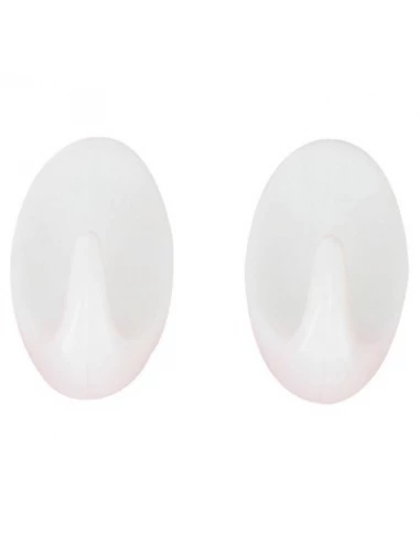 Crochet adhésif ovale 2 pièces