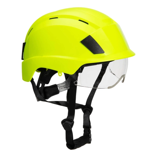 casque à lunette intégrée - jaune - portwest