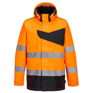 parka pw2 hv - taille xxl - orange/noir - portwest