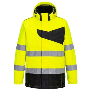 parka pw2 hv - taille 4xl - jaune/noir - portwest
