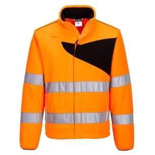polaire haute-visibilité pw2 - taille 4xl - orange/noir - portwest