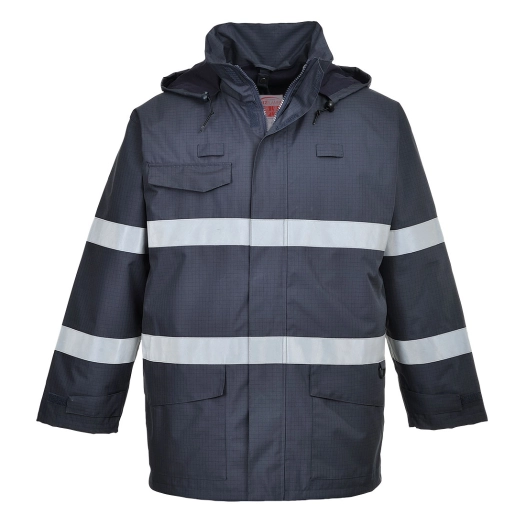parka pluie multirisques bizflame - taille 4xl - marine - portwest