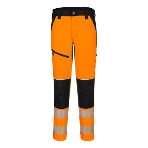 pantalon stretch hv pw3 - taille xl - orange/noir - portwest