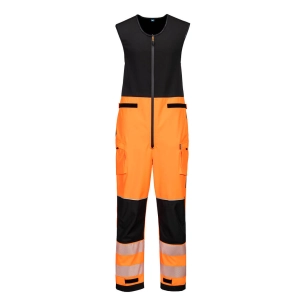 salopette imperméable hv pw3 (3l) - taille 4xl - orange/noir - portwest