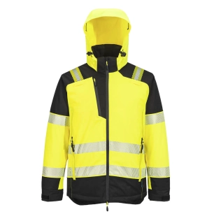 parka d'hiver hv pw3 - taille m - jaune/noir - portwest