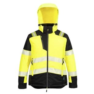 parka d'hiver hv femmes pw3 - taille xs - jaune/noir - portwest