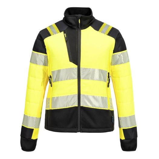 veste baffle hybride hv pour femme pw3 - taille xxxl - jaune/noir - portwest