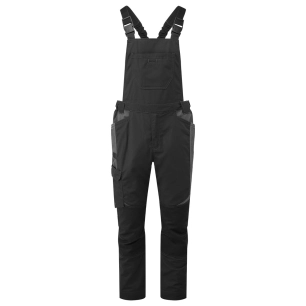 cotte à bretelles lavage industriel wx3 - taille m - noir - portwest