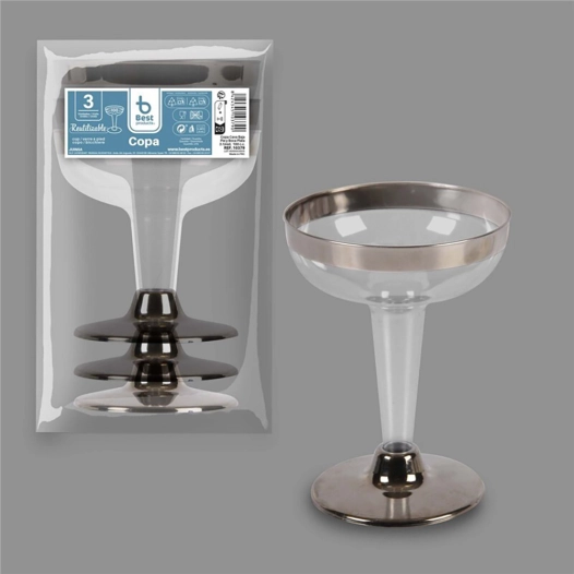 tasse basse réutilisable, 3 unités. capacité 100 cm