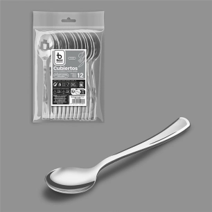 cuillère à dessert-café 13 cm, argent, 12 unités