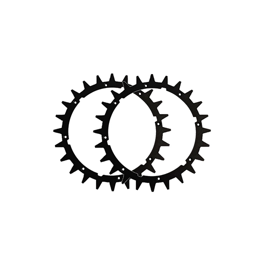 paire de crampons de roues pour tondeuses robot, adaptable worx, modèles landroid l et kress. ø ext 204mm.