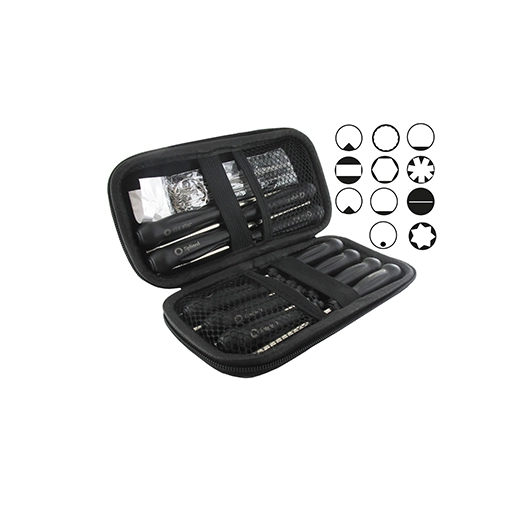 jeu de onze outils de réglage carburateurs et de brosses de nettoyage. comprends deux empreintes à coin, deux empreintes en étoi