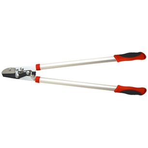 coupe branches ozaki à lame enclume pour bois durs, en acier traité. poignées bi-matière et bras aluminium. l: 76cm poids: 1,22k
