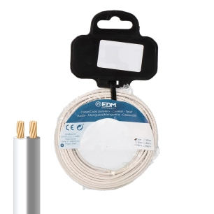 bobine parallele 2 x 1,50 mm² blanc/gris audio 50 m