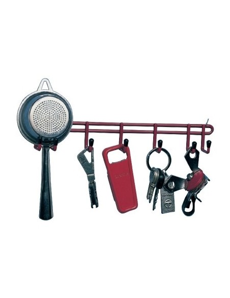 Rack 7 Mini Crochets Mottez Rangement mural compact et polyvalent - Mottez