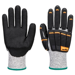 gant impact c13 mousse de nitrile - taille xs - gris/noir - portwest