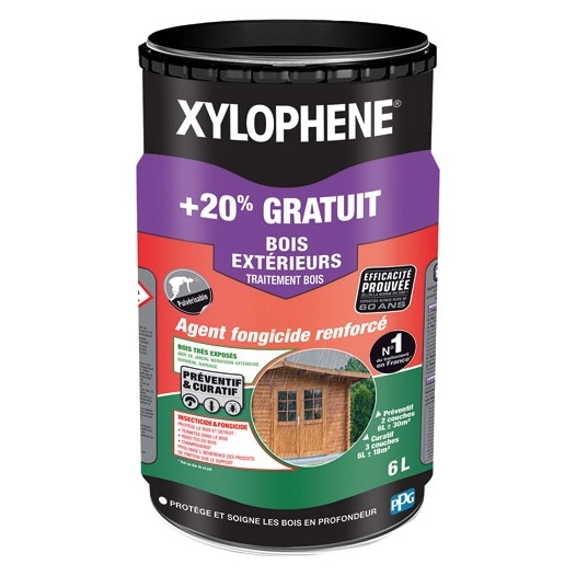 traitement bois extérieur 5 l +1 l sans propiconazole - xylophene
