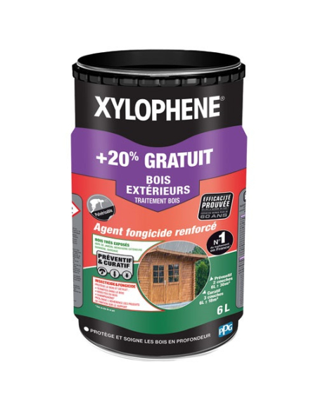 traitement bois extérieur 5 l +1 l sans propiconazole - xylophene