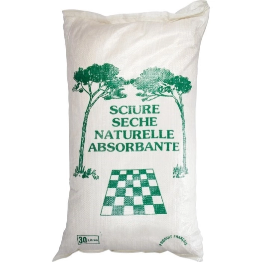 Sciure sèche naturelle absorbante de bois 30 litres pour toilettes sèches ou litière animale