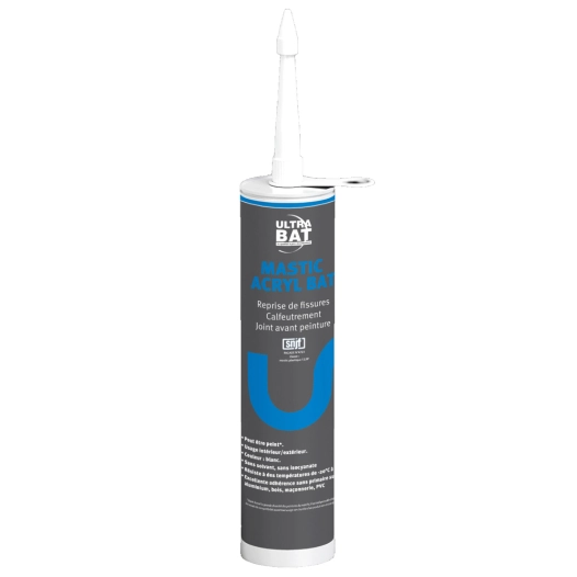 Mastic Acrylique ULTRABAT blanc 300ml - ULTRABAT
