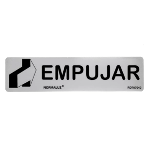 poster d'information empujar, adhésif inox 0,8 mm, 5 x 20 cm