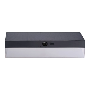 applique solaire rectangulaire 4w 500lm, 3 000/4 000/6 500k, avec capteur, noir