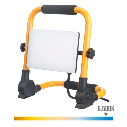 projecteur led avec support 50w 5 400lm 6 000k lumière froide, 260,1 x 175,3 x 283,8 mm