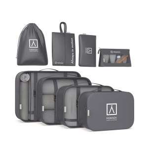 organisateur de valise gris foncé. 8 pièces