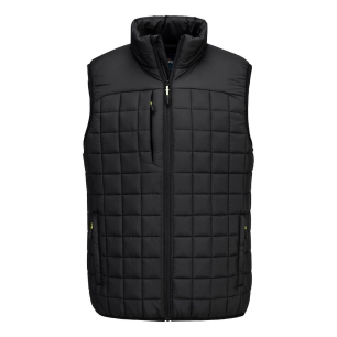 bodywarmer à chicanes carrées pw3 - taille m - noir - portwest