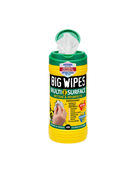 Lingettes Industrielles BIG WIPES Nettoyage puissant multi-surfaces - BIG WIPES