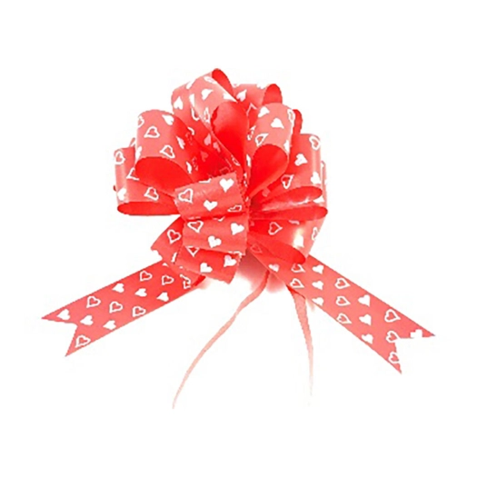 nuds décoratifs coeur rouge, sachet de 50 unités, 31 mm