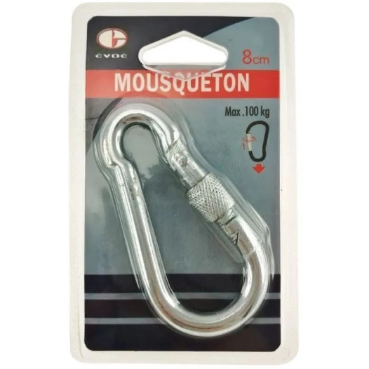 mousqueton métal 8 cm - evoe
