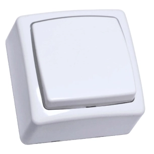 interrupteur va-et-vient en saillie blanc - profile