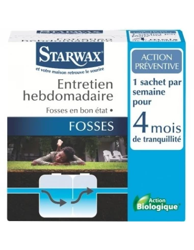 Entretien hebdomadaire fosses entretien 4 mois boîte de 18 sachets