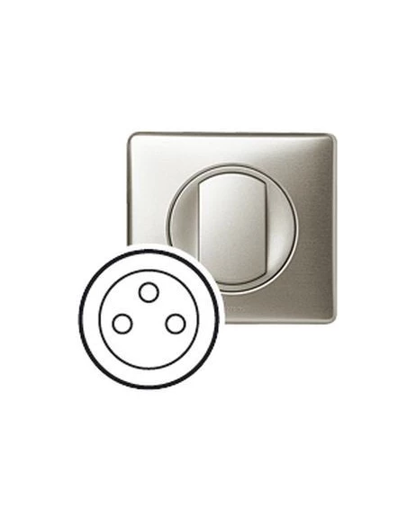 Enjoliveur prise de courant céliane titane