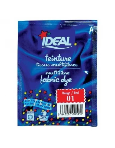 Teinture tissu main-machine rouge n°1