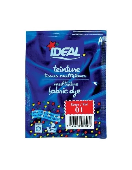 Teinture tissu main-machine rouge n°1