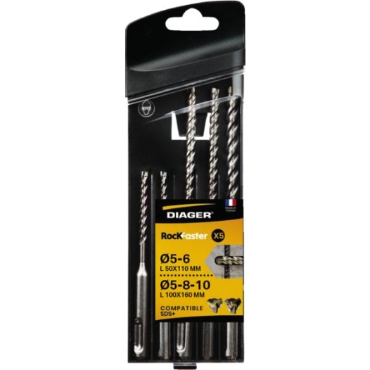 coffret rockfaster sds-plus 5pcs