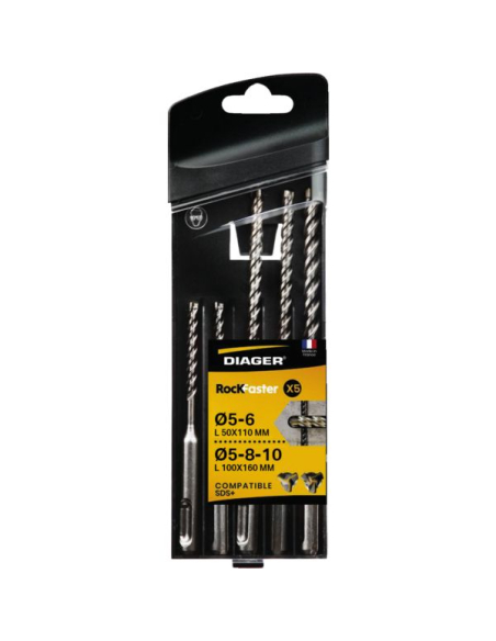 coffret rockfaster sds-plus 5pcs