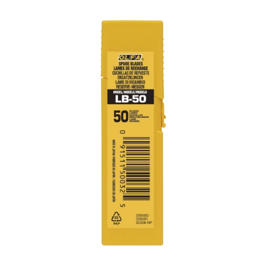 jeu de 50 lames à hacher lb-50 argent 18 mm