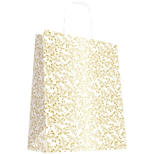 sac cabas kraft blanc or 32x42cm - les couleurs de l'emballage